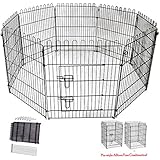 2015 New Design Multi-ways of Using Merax 48" Black E-Coat Exercise Pen Kennels (24"W X 48"H)