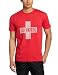 Campus One Men's Ski Patrol Crew Neck Graphic Tee, Red, Small