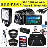 Sony Handycam HDR PJ50V 220GB 1080p HD Video Camcorder Package W/ 32GB SD Memory + 2X Telephoto Lens + Wide Angle Lens + Video Light + Case + Tripod & Much More!!! Reviews 61LkQ%2Bq6RbL. SL160 Sony Handycam HDR PJ50V 220GB 1080p HD Video Camcorder Package W/ 32GB SD Memory + 2X Telephoto Lens + Wide Angle Lens + Video Light + Case + Tripod & Much More!!! Reviews