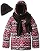 Pink Platinum Big Girls' Argyle-Printed Hat-and-Scarf Puffer Jacket