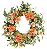 Melrose Peachy Pink Hydrangea Wreath, 18-Inch