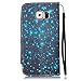 Galaxy S6 Case, Galaxy S6 Wallet Case, Firefish [Kickstand] [Shock Absorbent] Double Protective Case Flip Folio Slim Magnetic Cover with Wrist Strap for Samsung Galaxy S6-Starry