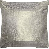 ShalinCraft Cushion Cover in Silk for Home Decoration 16x16 inches (bcbr253)