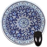Navy Persian/Oriental Rug-Mat- Round Mouse pad - Stylish, durable office accessory and gift