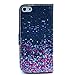 iphone 5C Case, Sparkle Print in Night Flip Wallet Credit ID Card Slot Holder Phone Case With Stand --Retail Package W Screen Protector