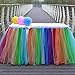 Stuffwholesale Fitted Party Table Skirt Children Party Decoration Table Cloth (Rainbow)
