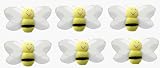2 Yellow Mini Smiling Bumble Bees nylon hanging ceiling wall baby room decor