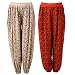NumBrave Printed Viscose Orange & Beige Harem Pants (Pack of 2) RS.649.00