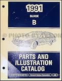 1991 Buick Roadmaster Station Wagon Parts Book Original