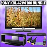 Sony Bravia V-Series KDL-42V4100 42in. 1080P LCD HDTV + Sony DVD Player w/ TV Stand Accessory Kit