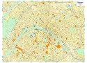 Paris : Carte plastifi&eacute;e roul&eacute;e