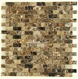 5/8 X 1 1/4 Dark Emperador Polished Marble Baby Brick Mosaic Tile