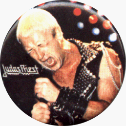 Judas Priest - Robert Halford (Singing) - 1 1/4" Button / Pin - AUTHENTIC EARLY 1990'S PIN