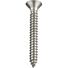 Plain 18-8 Stainless Steel Tamper Resistant Sheet Metal Screw, USA Made, Flat Head, Tamper Resistant Pin-In-Star Drive
