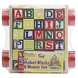 Lil' Fun Time 30 Piece Alphabet Wood Blocks & Wagon