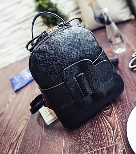 Tumblr Leather Backpack Rucksack Travel School Bags for Women and Girls (black)