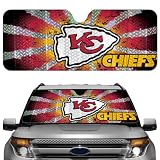 Kansas City Chiefs Car Truck SUV Front Windshield Sunshade - Accordion Style