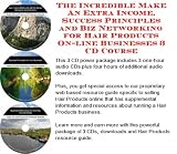 The Incredible Make An Extra Income, Success Principles and Biz Networking for Skin Care Products On-line Businesses 3 CD Course