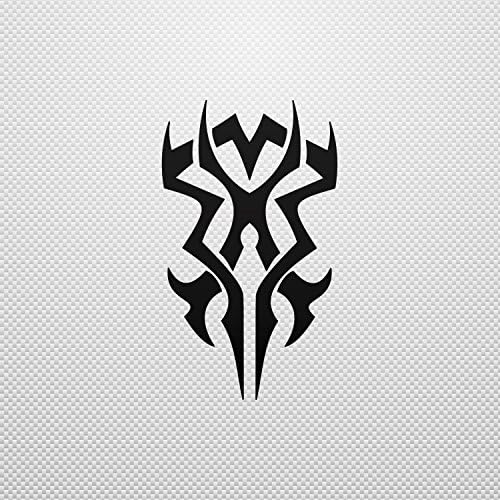 Stickers Decal Tribal Tattoo Style Weatherproof Sailboat Specialty S Black (14 X 8.17 In)