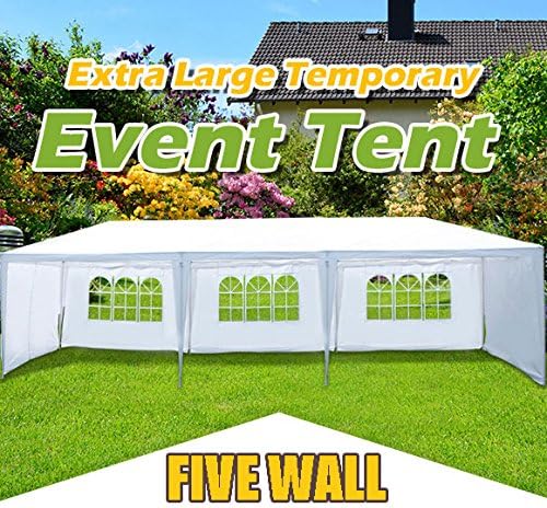 10'x30' Party Wedding Outdoor Patio Marquee Tent Canopy Gazebo Pavilion Event 5 Removable Walls