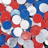 Patriotic Bubblegum Coins Candy (100 pcs)
