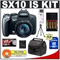 Canon PowerShot SX10 IS 10MP Digital Camera with 20x Wide Image Stabilized Zoom + 8GB Card + Cameta Bonus Accessory Kit