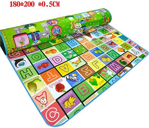Extra Large Fruit Park + Alphanumeric Pattern on Both Sides Baby Care Crawl Kids Play Mat