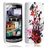Housse coque étui en gel pour Samsung Wave 2 S8530 avec motif + film protecteur