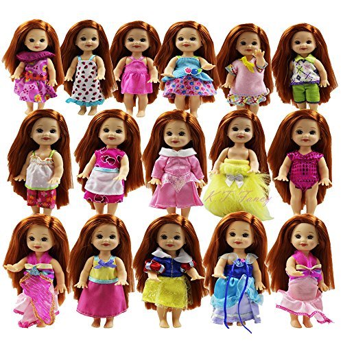 K.T. FANCY LOT 10 Handmade Summer Fashion Party Clothes Gown for Barbie s Sister Kelly Size Doll