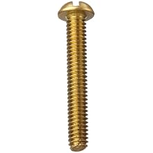 Brass 330 Machine Screw, Round Head, Slotted Drive