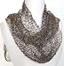 Heavy Beaded Net Scarf Chocolate Brown