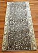 Khaki Scrollwork Carpet Rug Hallway Runner 5'