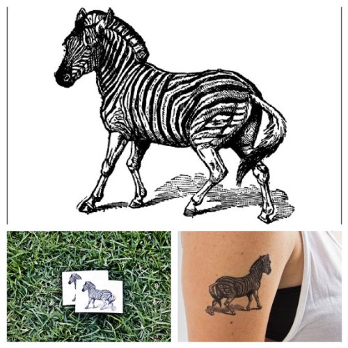 Купить Zebra temporary tattoos (Set of 2) в интернетмагазине Amazon