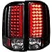 Anzo USA 311081 Chevrolet Silverado HD Black LED Tail Light Assembly - (Sold in Pairs)