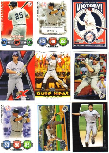 Mark Teixeira New York Yankees Baseball Card Lot