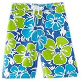 Kitestrings Boys 8-20 Hibiscus Microfiber Swim Trunk