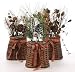 Set of 3 Autumn Artificial Arrangements in Basket with Fabric Bow