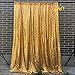 LQIAO Sequin Backdrop Curtain Sparkly Photo booth Background Photography Fabric-4x7FT Gold