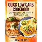 Quick Low Carb Cookbook: 37 Delicious Low Carb Recipes In 15 Minutes Or Less (Low Carb Cookbooks)