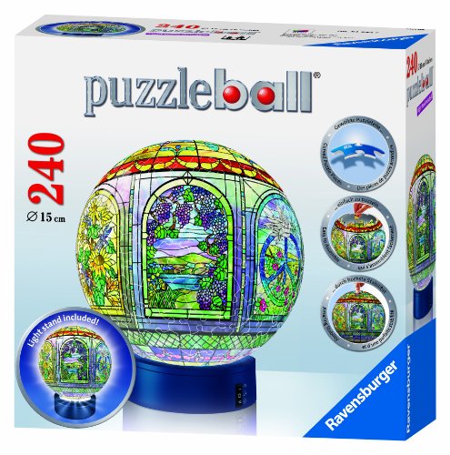 See Ravensburger Stained Glass - 240 Pieces Puzzleball with Light Stand