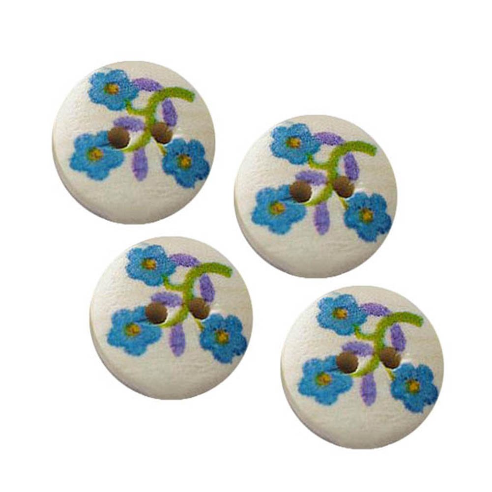  Janecrafts 15mm Wood Paint Sewing Cloth Button Charms