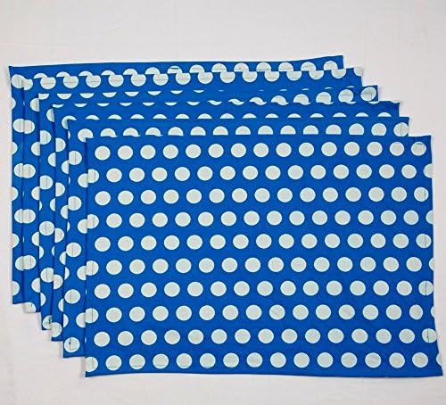 Ocean Collection Classic Polka Dark Blue 18 Pc Placemats Set