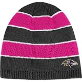 Reebok Baltimore Ravens Women's Breast Cancer Awareness Knit Hat One Size Fits All