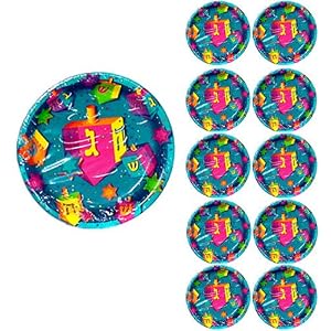 Dreidel Party Paper Plates  