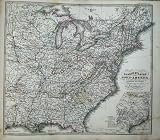 NORTH AMERICA 1876 STIELERS MAP MEXICO TEXAS ORLEANS