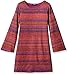 Amy Byer Girls' Big Print Sweater Knit Dress with Bell Sleeve