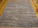 5x8 Gray Hand Knotted Wool Shag Rug