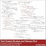 Photoshop Brushes - Text Clusters Brushes and Stamps No. 02