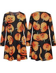 Cotton/Nylon General Print Long Sleeves  Shirt  Dress