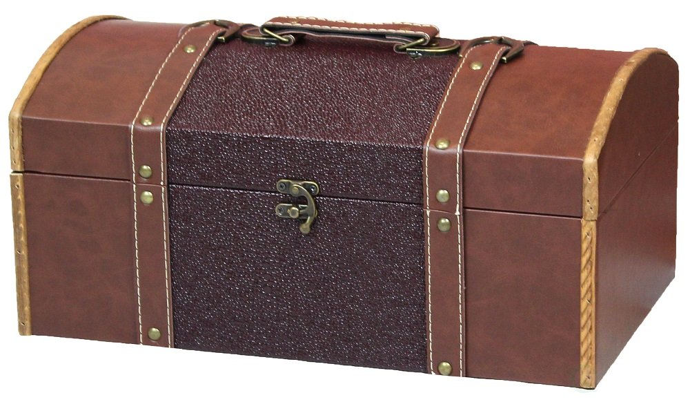 Leather Trunk, Designer Treasure Chest (Prince, Extra Large)